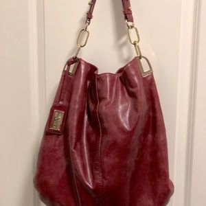 Badgley Mischka Leather Hobo Shoulder Handbag